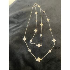 Vintage Matching Set - Rhinestone 36" Rhinestone Necklace AND Bracelet